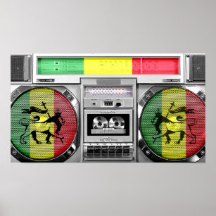 reggae boombox poster