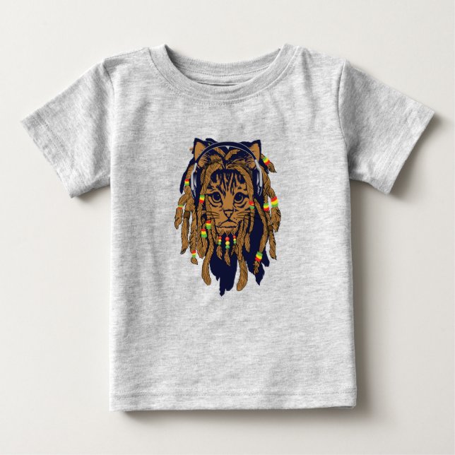 Reggae Cat Baby T-Shirt (Front)
