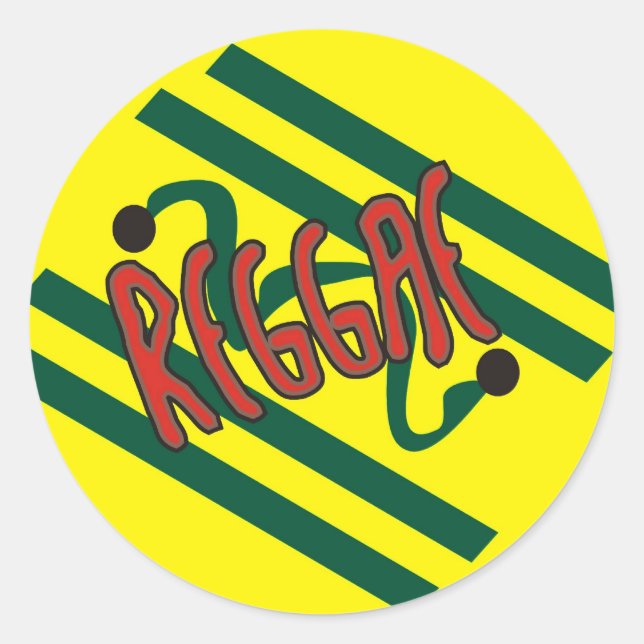 Reggae Classic Round Sticker (Front)