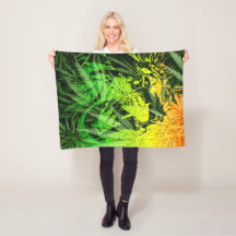 Reggae color shroud with lion and nature