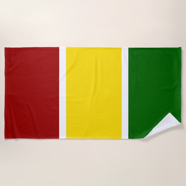 Reggae Color Stripes Beach Towel (Front)