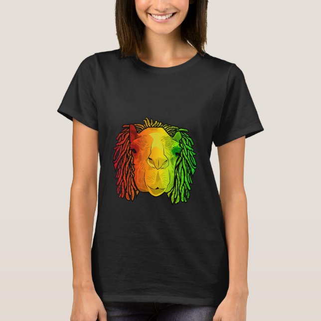 Reggae Cool Camel Dreadlocks Rasta Dreads Rastafar T-Shirt (Front)