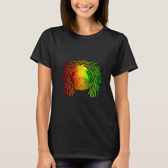 Reggae Cool Manatee Dreadlocks Dreadlocks Rasta T-Shirt (Front)