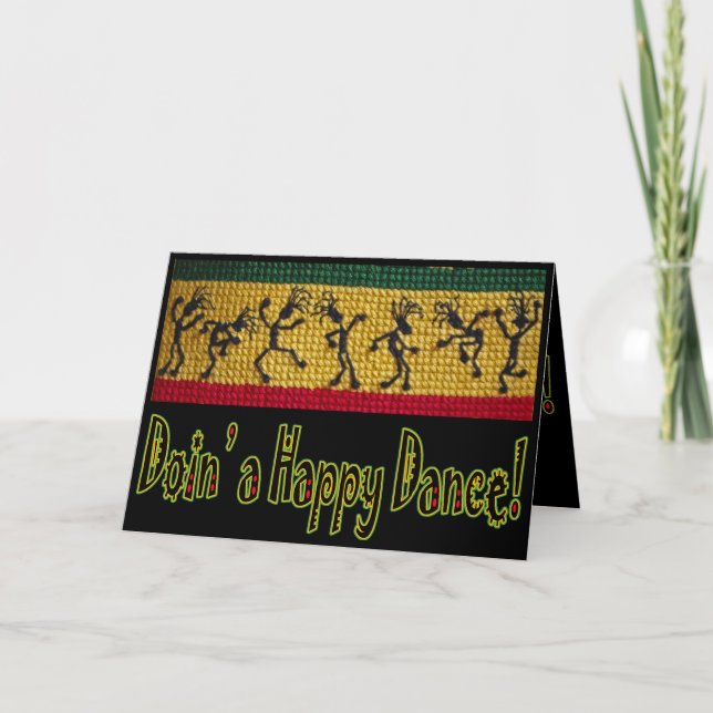 reggae dance birthday card (Front)