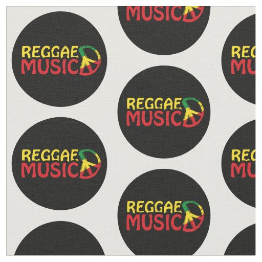 reggae design with peace symbol fabric