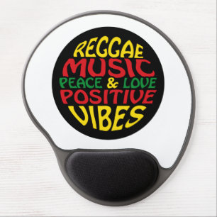 Reggae design with positive sayings and quotes gel mouse pad