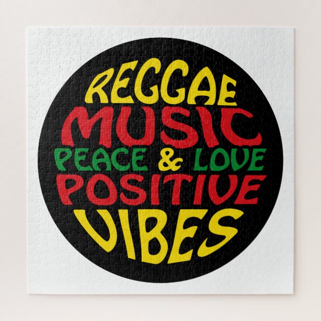 Reggae design with positive sayings and quotes jigsaw puzzle (Vertical)
