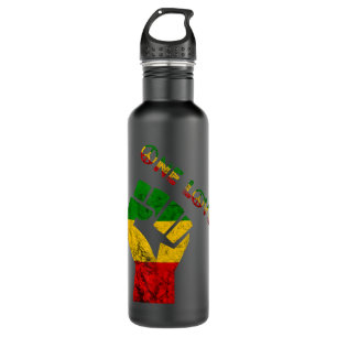 Reggae Fist Rasta Reggae Music One Love Jamaica Ra Stainless Steel Water Bottle