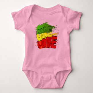 Reggae flag, One Love, Rasta Baby Bodysuit