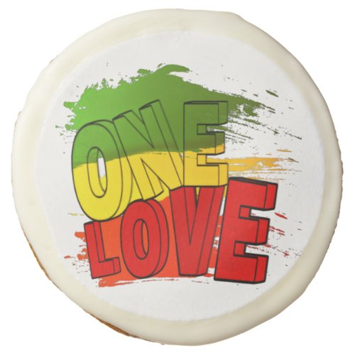 Reggae flag One Love Rasta Sugar Cookie