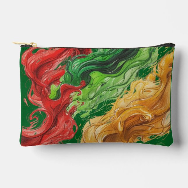 Reggae Flames Small Accessory Pouch (Front)