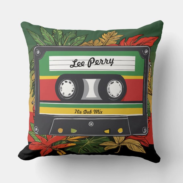 Reggae Grooves for Friend's Birthday Personalized Throw Pillow (Front)