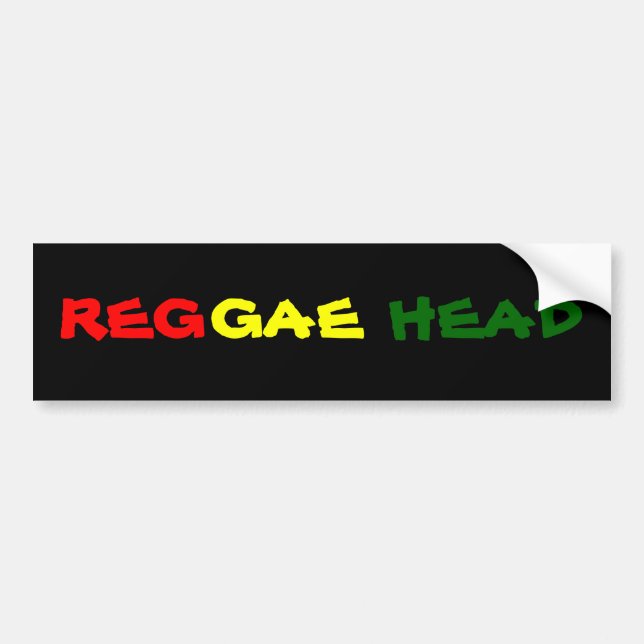 REGGAE HEAD BUMPER STICKER (Front)