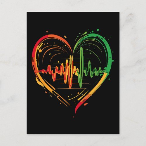 Reggae Heart Beat Postcard