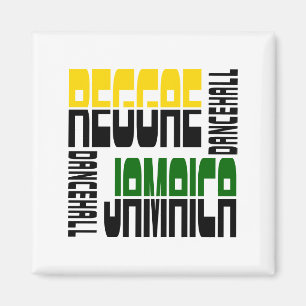 Reggae Jamaica Dance Hall Cube, 3 Colors Magnet