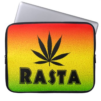 Reggae Jamaican Rasta Leaf 15 Inch Laptop Sleeve by sunnymars at Zazzle