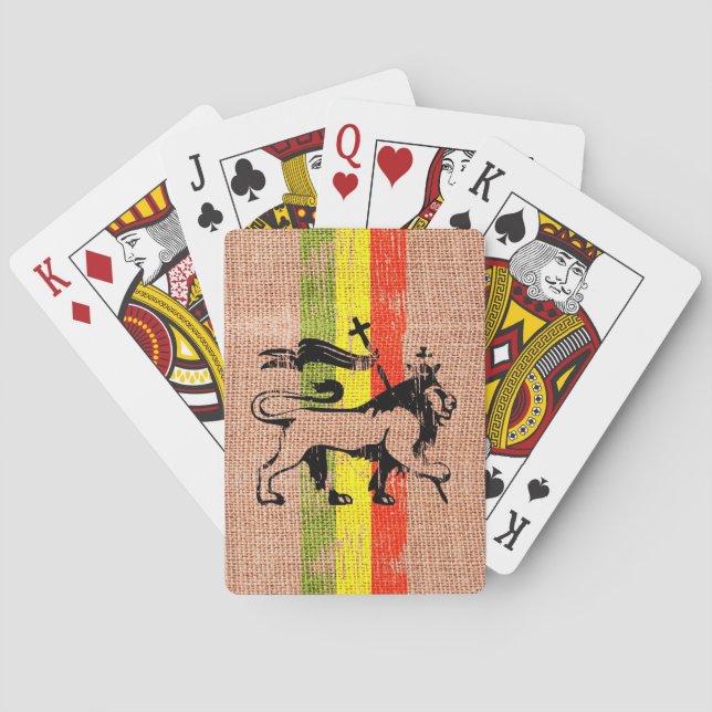 Reggae king lion poker cards (Back)