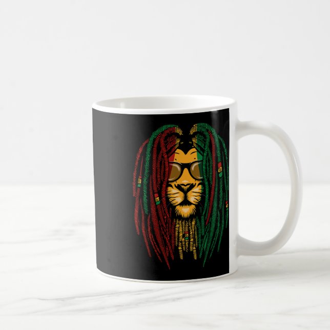 Reggae Lion Dreadlocks Wild Cat Rasta Africa Rasta Coffee Mug (Right)