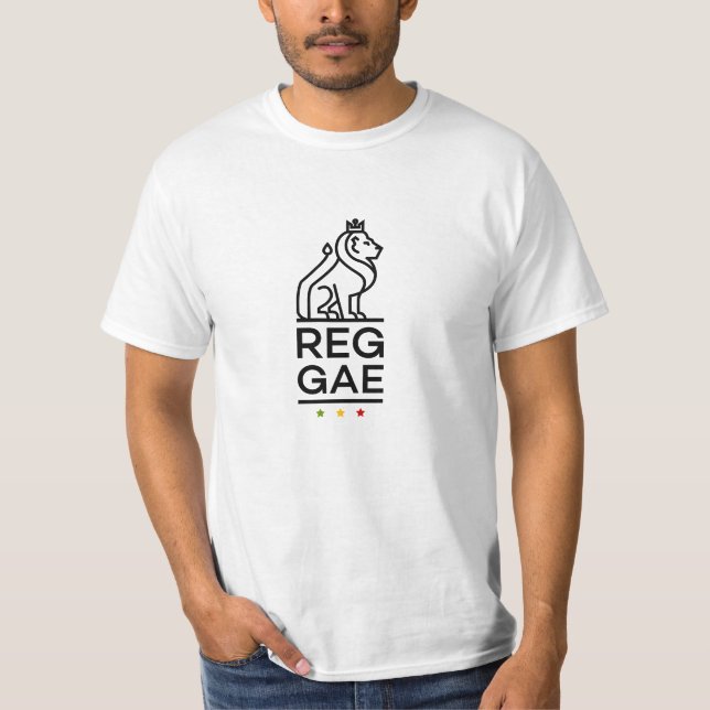Reggae Lion Rasta Colors Reggae T-Shirt (Front)