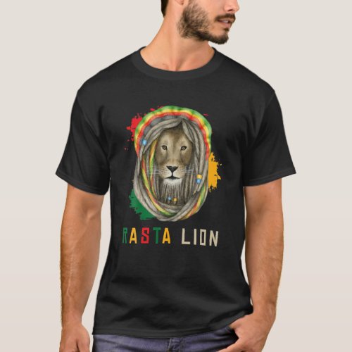 Reggae Lion Rastafari Dreadlocks Reggaeton Jamaica T_Shirt