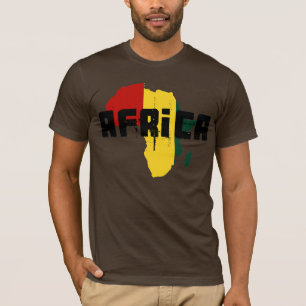 Reggae Map of Africa African Ragga Art T-Shirt
