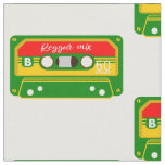 Reggae mix tape cassette retro fabric