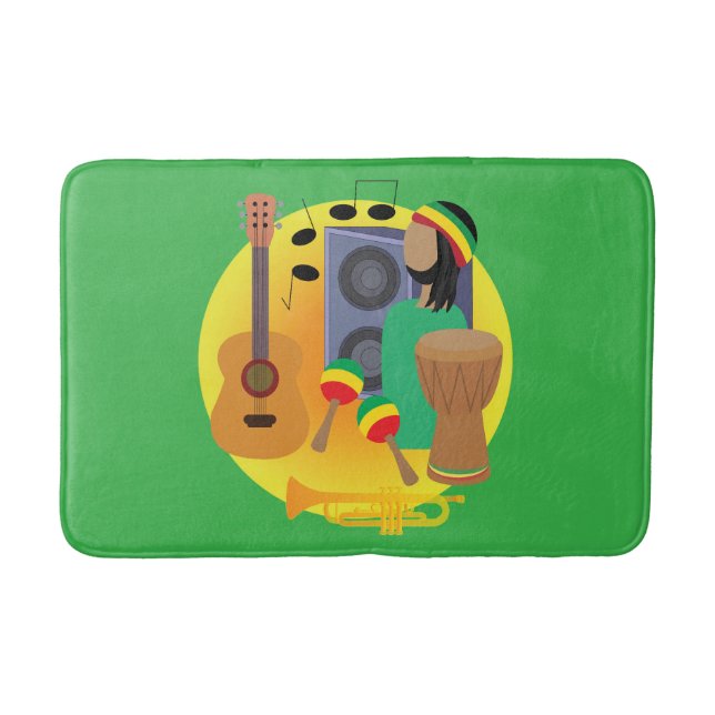 Reggae Music Bath Mat (Front)