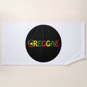 Reggae Music Beach Towel
