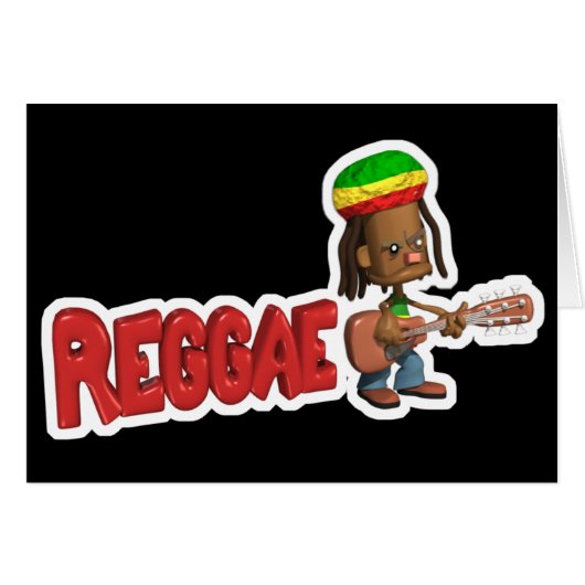 reggae music design cards (Front Horizontal)