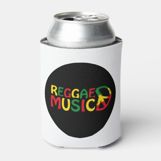 Reggae Music design, reggae art Can Cooler (Can Front)