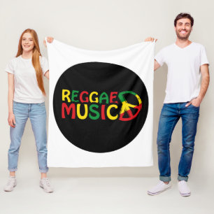 Reggae Music design, reggae art Fleece Blanket