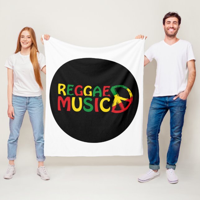 Reggae Music design, reggae art Fleece Blanket (In Situ)