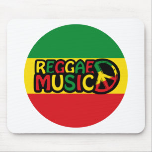 Reggae Music design with rastafari style and color Mouse Pad