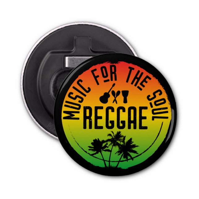 Reggae Music for the Soul Reggae Lover Bottle Opener (Front)