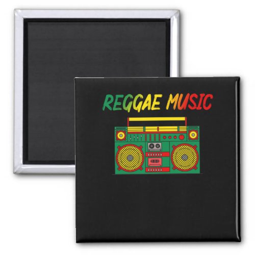 Reggae Music Lover Colorful Jamaica Cassette Radio Magnet