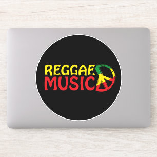 Reggae Music - model2b-circle-black Sticker