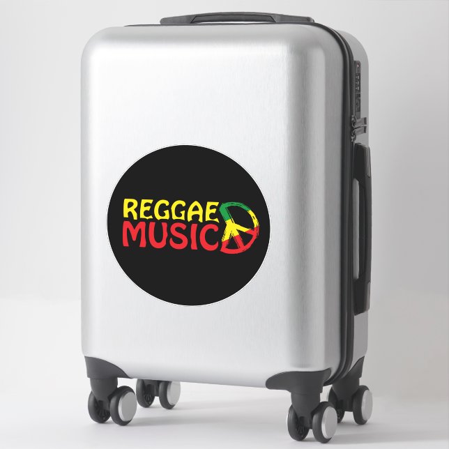 Reggae Music - model2b-circle-black Sticker (Suitcase)