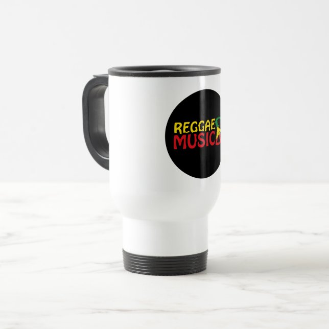 Reggae Music - model2b-circle-black Travel Mug (Front Left)