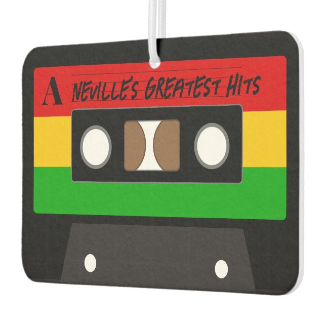 Reggae Music Musician Retro Cassette Tape Air Freshener (Left)
