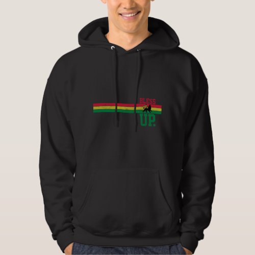 Reggae Music Rastafari Bless Up Lion Of Judah Rast Hoodie