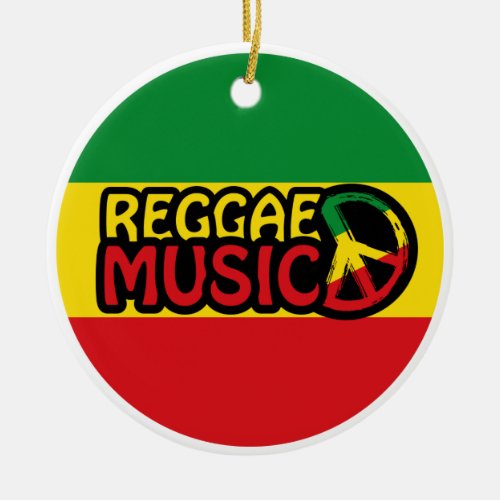 Reggae Music reggae art with peace symbol Ceramic Ornament