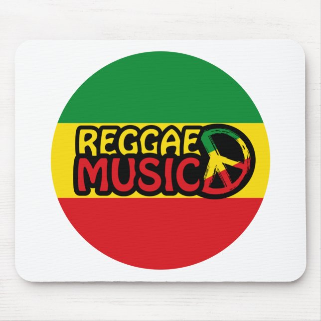 Reggae Music, reggae art with peace symbol Mouse Pad (Front)