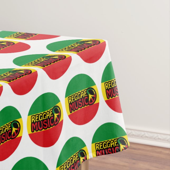 Reggae Music, reggae art with peace symbol Tablecloth (In Situ)