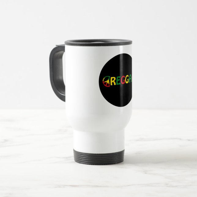 Reggae Music Travel Mug (Front Left)