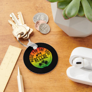 Reggae Music Vinyl Record Keychain