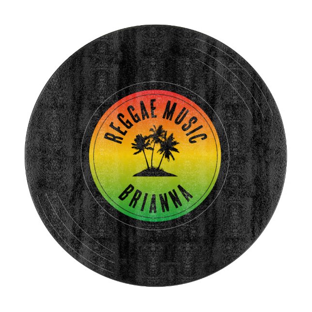 Reggae Music Vinyl Record Rasta Chef Cutting Board (Front)