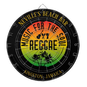 Reggae Music Vinyl Record Sports Bar Dart Board
