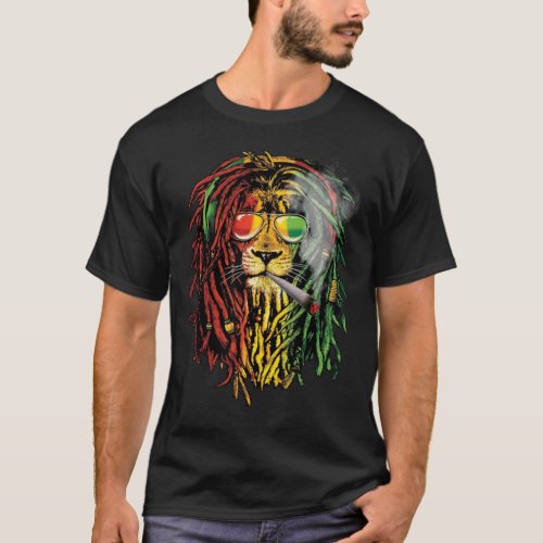 Reggae Music Weed lovers Smoking Jamaican royal T_Shirt