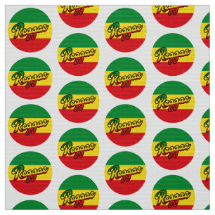 Reggae Music with flag of reggae Fabric