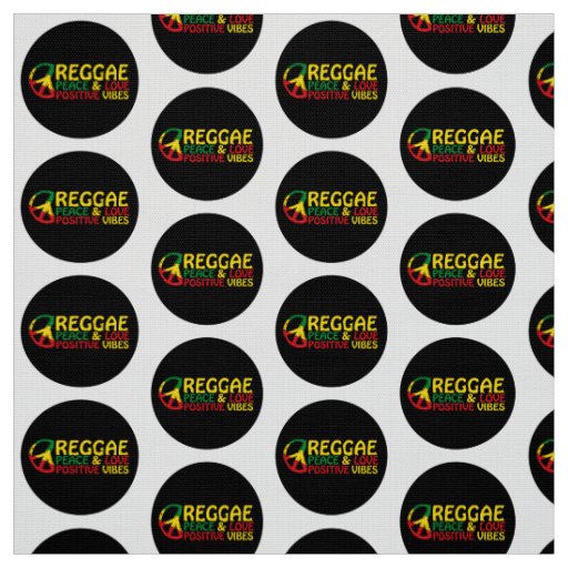 Reggae Music with positive quotes Fabric